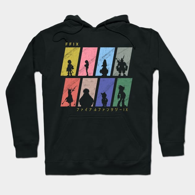 FFIX Character Silhouettes Hoodie by StebopDesigns